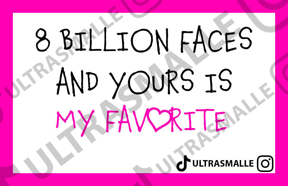 Sticker "8 Billion faces favorite"