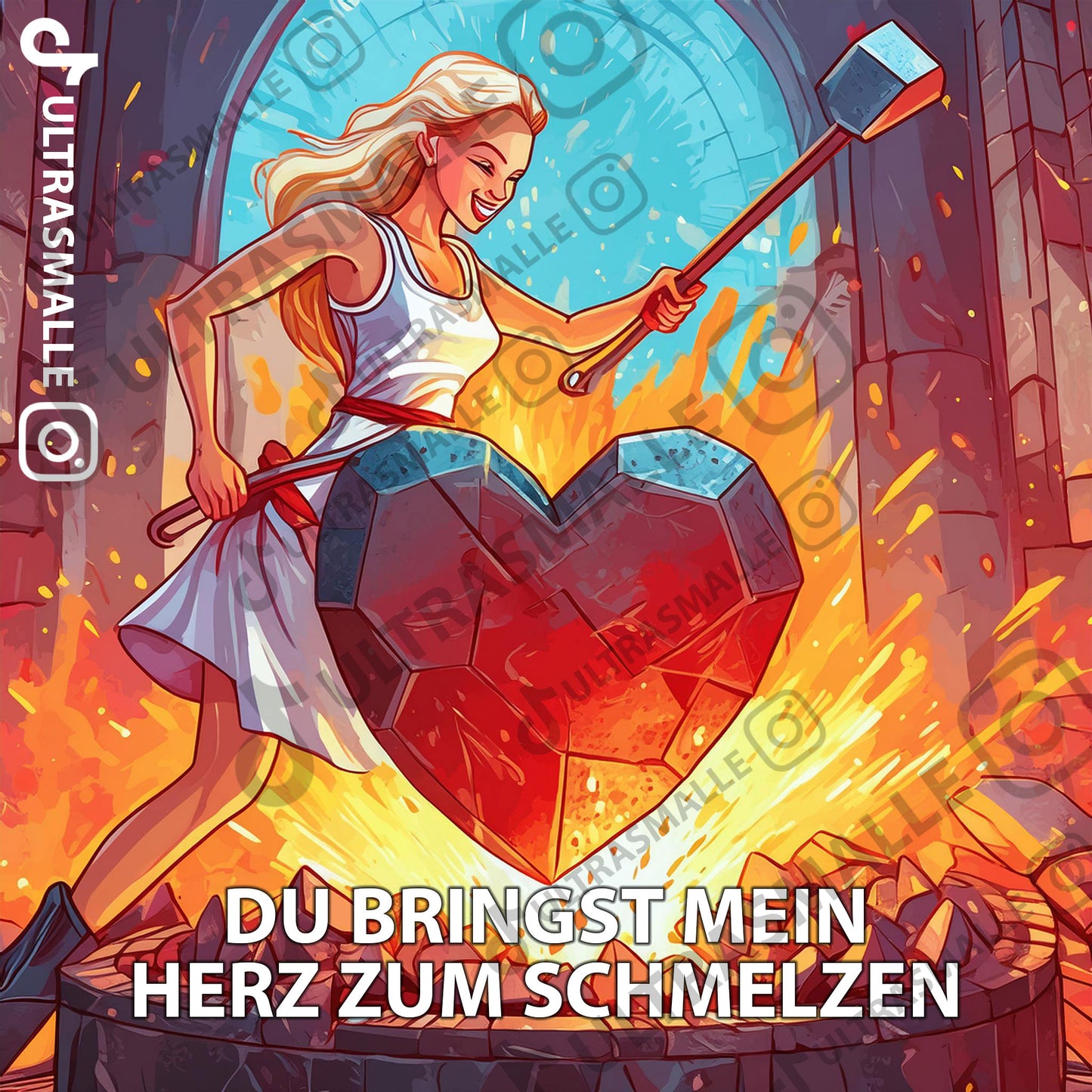 Sticker "Herz zum schmelzen"