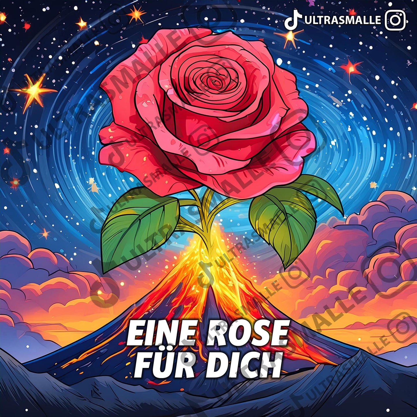 Sticker "Eine Rose für dich"