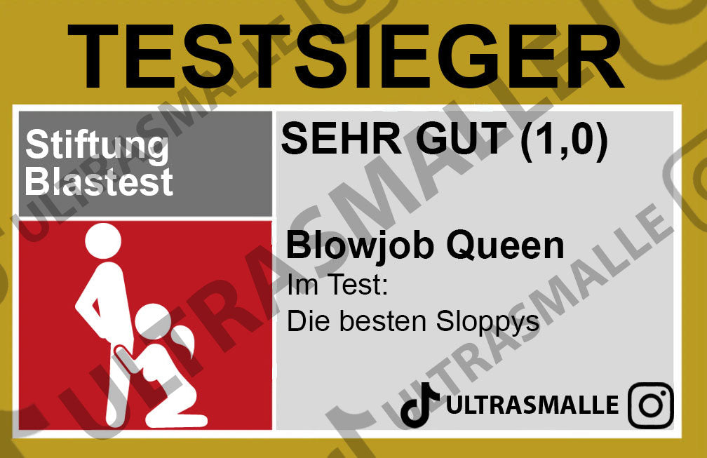 Sticker "Testsieger Blowjob Queen"