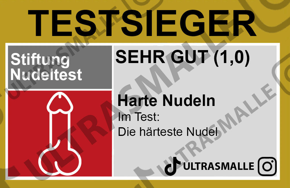 Sticker "Die härteste Nudel"